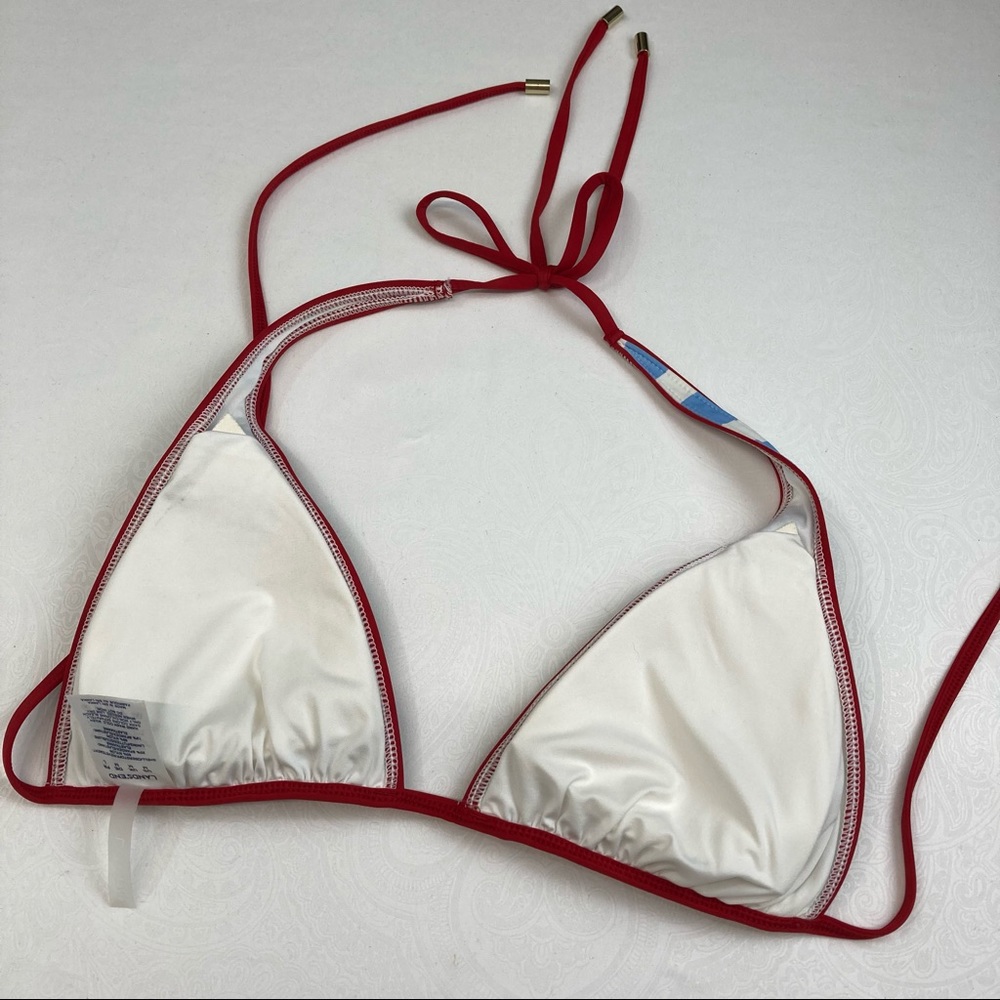 Lands’ End | Triangle Bikini Top, Rd, Wht & Blue! Sz med. - Picture 5 of 9
